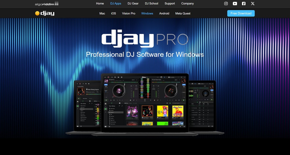 Algoriddim djay Pro Homepage