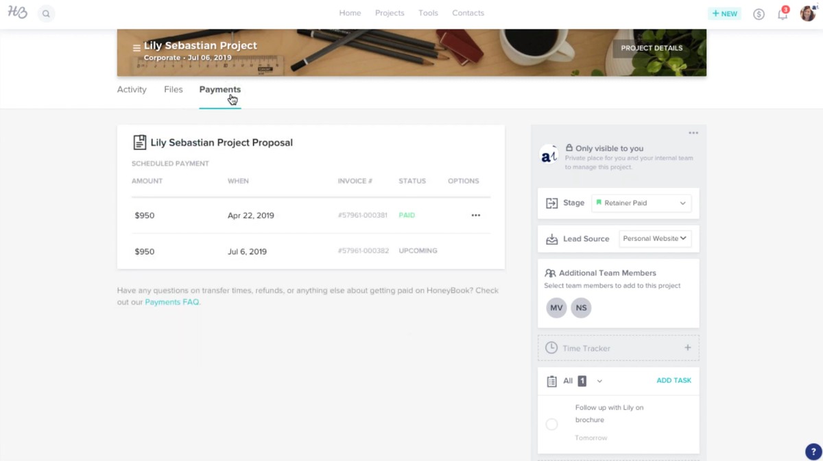 HoneyBook Payments for DJs