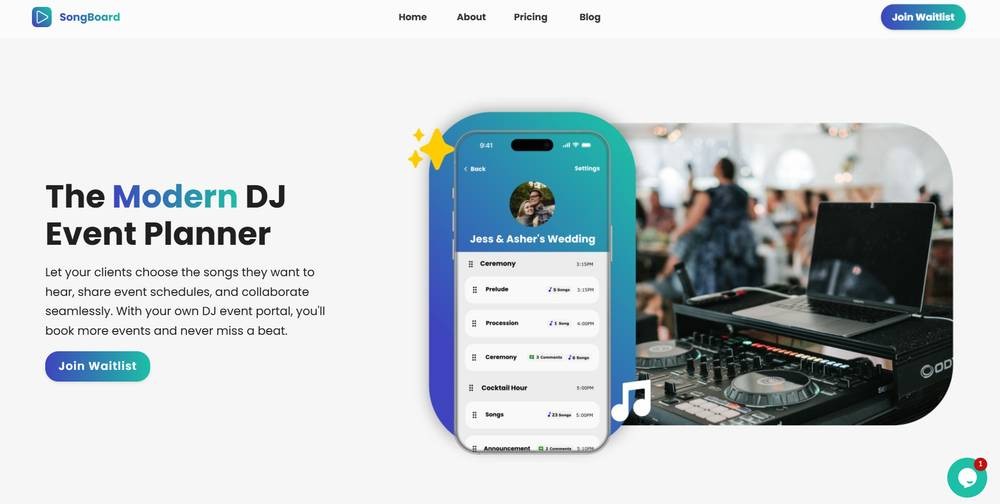 SongBoard event planning for mobile DJs