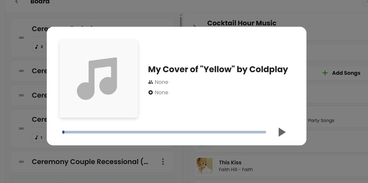Previewing Manually Uploaded Songs in SongBoard