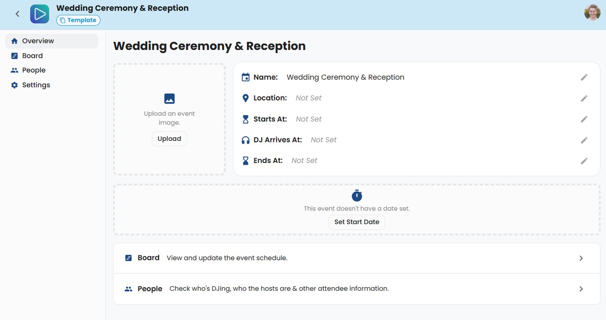 Customizing Your Event Template