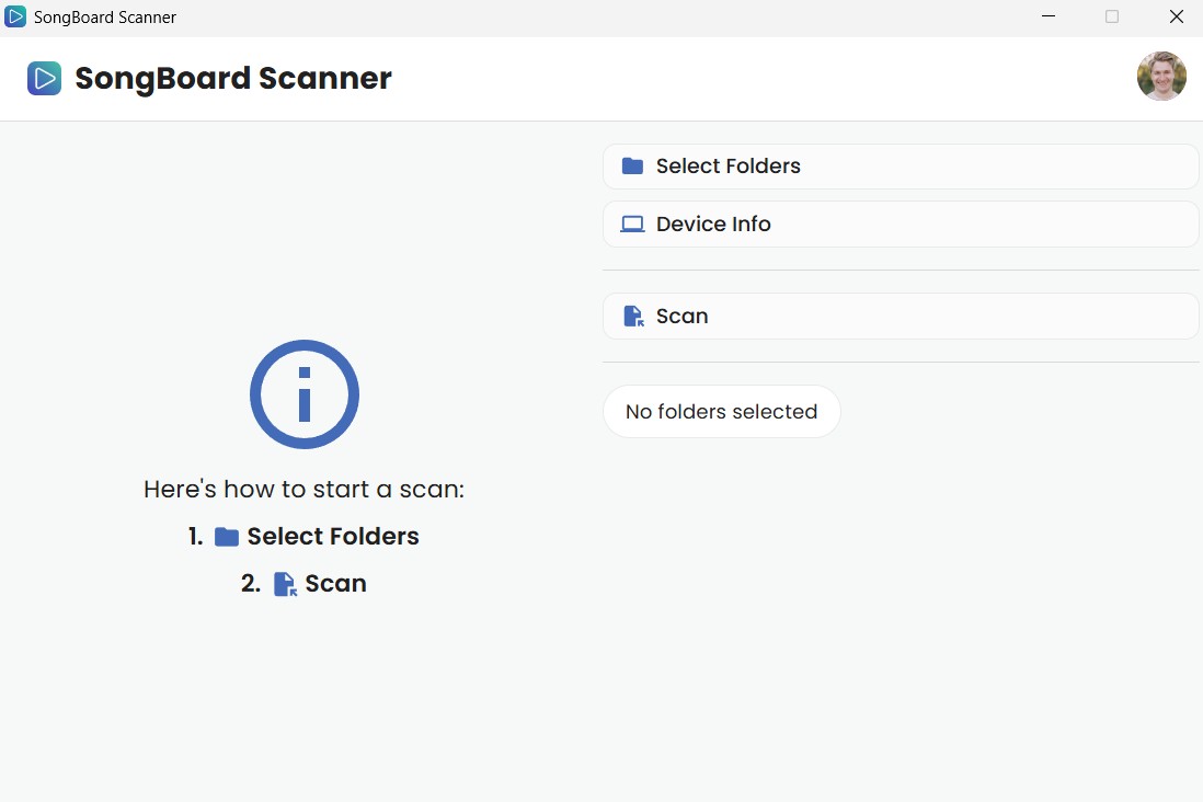 SongBoard Scanner Home Page